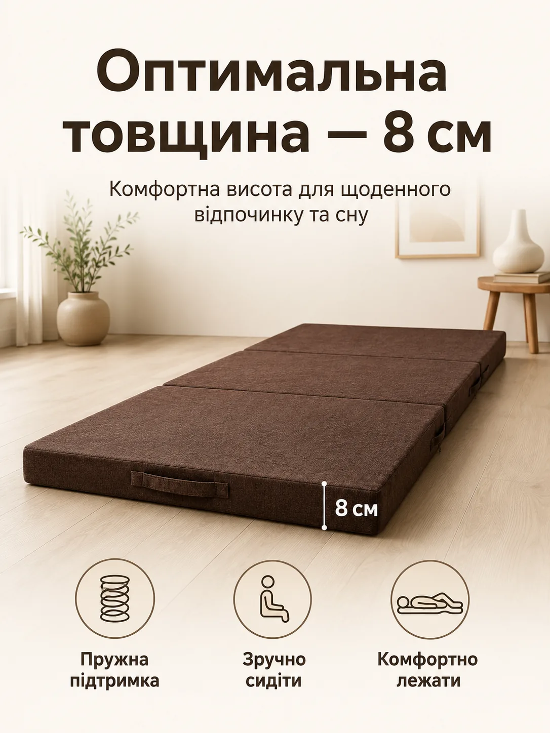 Оптимальна товщина 8 см