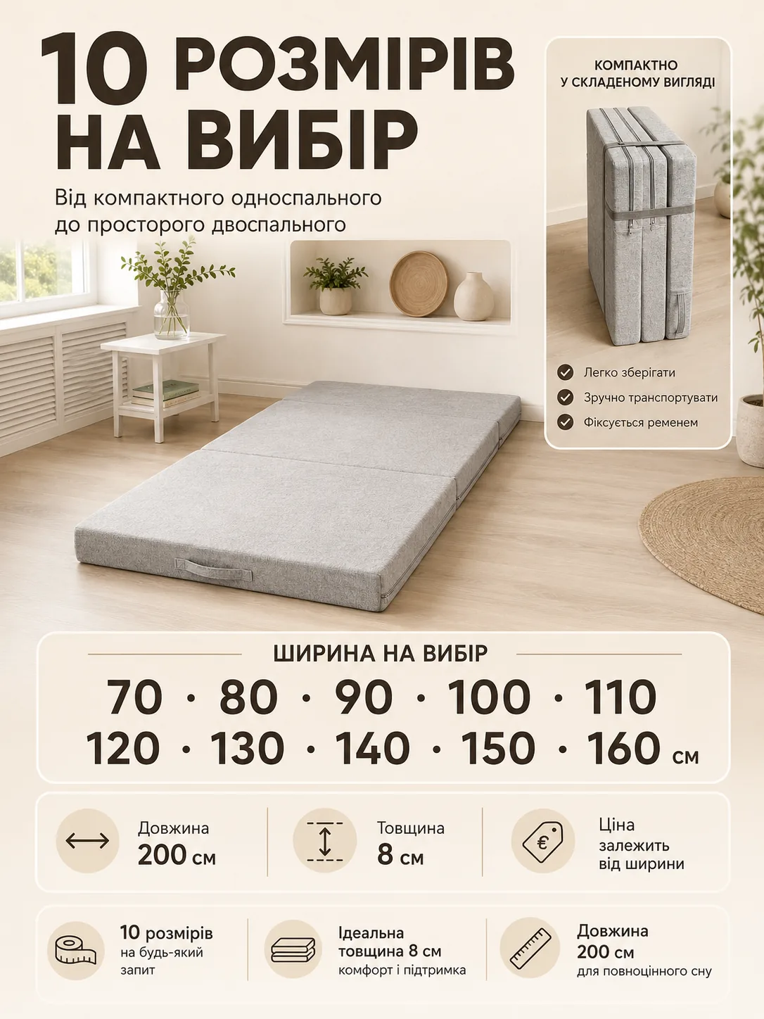 Десять розмірів на вибір