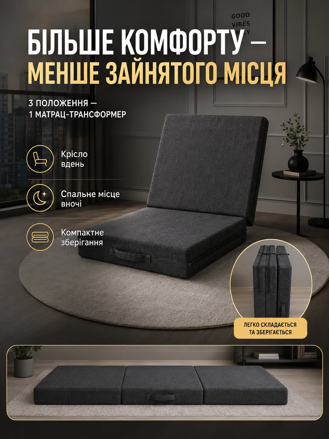 Матрац для невеликої квартири