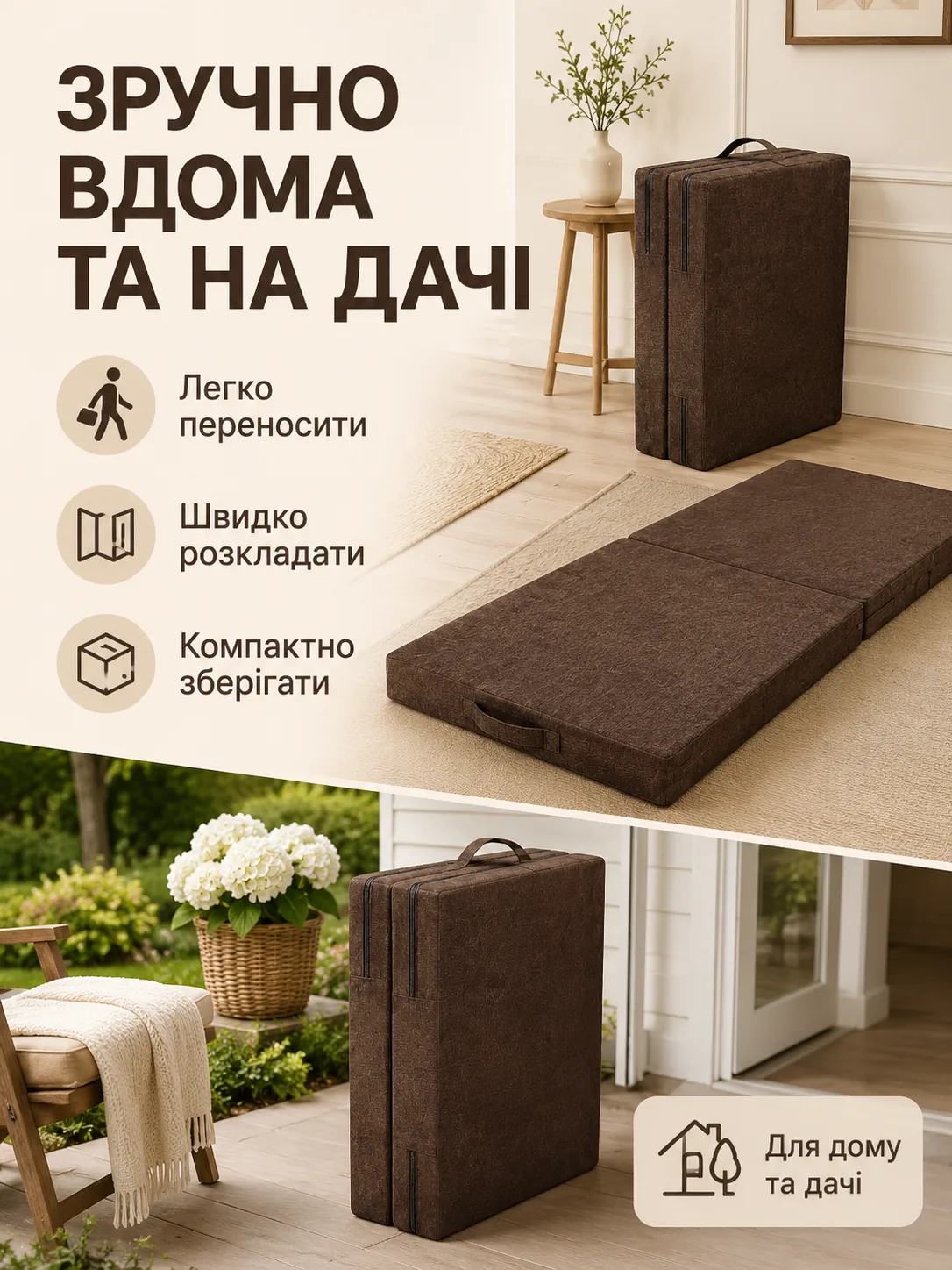 Матрац для дому та дачі